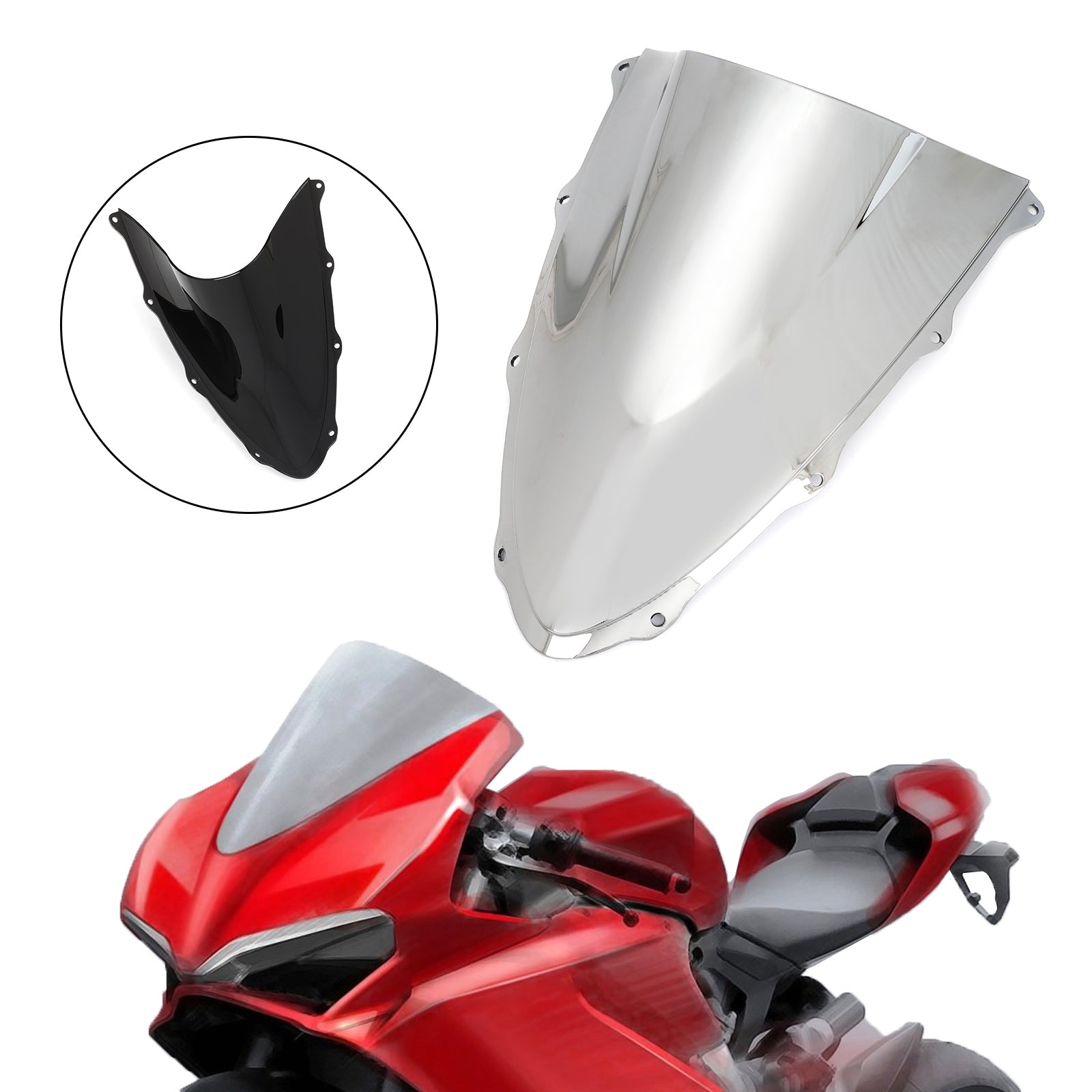 ABS plast motorsykkel frontrute for Ducati 959 1299 2015-2020 Generisk