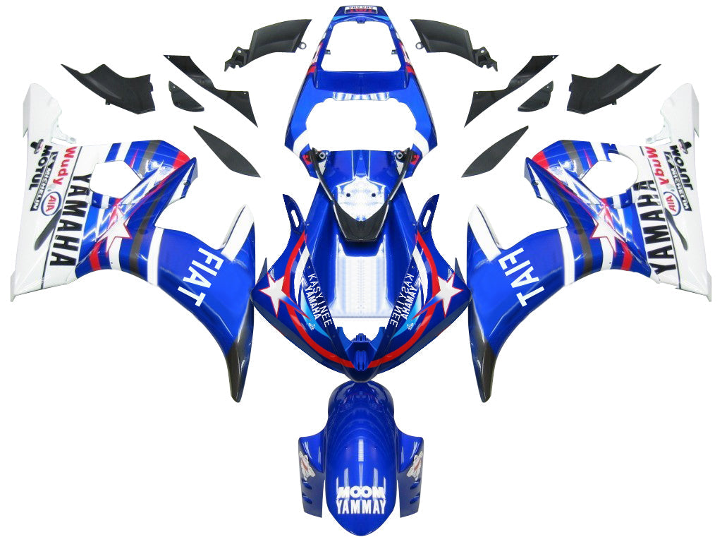 Kit de carénage bleu multi pour Yamaha R6 2003-2004 et YZF R6S 2006-2009