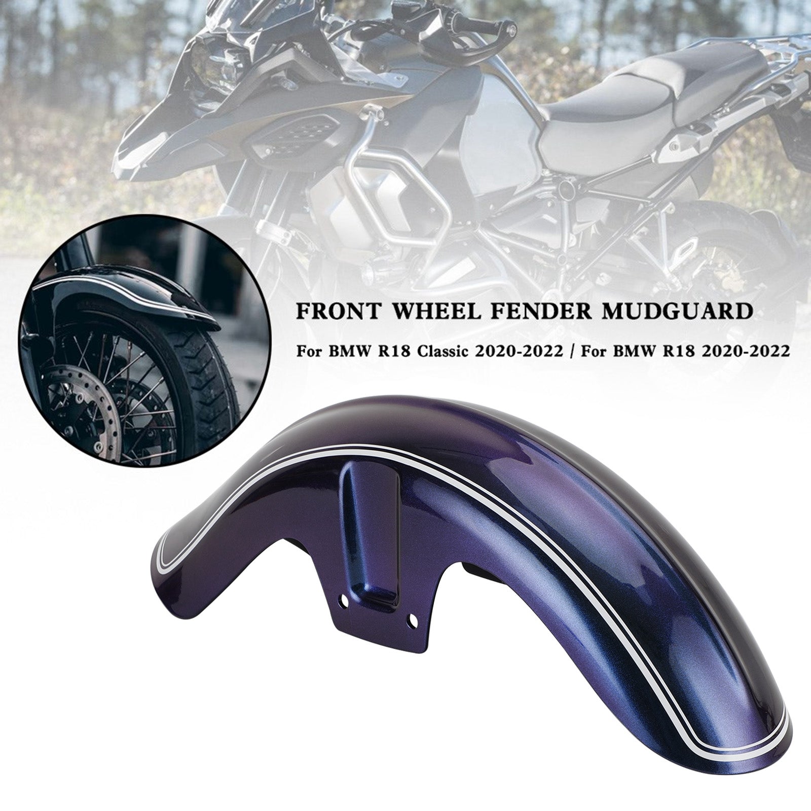 Front Wheel Fender Mudguard Splash Guard For BMW R18 Classic R 18 2020-2022