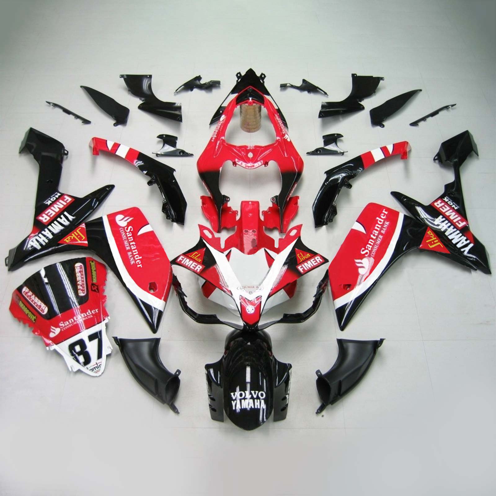 2007-2008 Yamaha YZF 1000 R1 Kit de carénage d'injection carrosserie plastique ABS #118