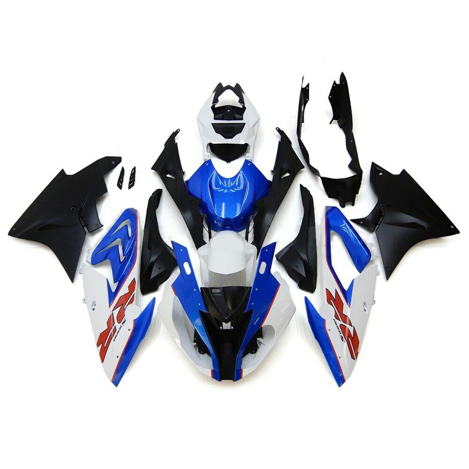 2017-2018 BMW S1000RR Amotopart Injection Fairing Kit Bodywork Plastic ABS Blue Black