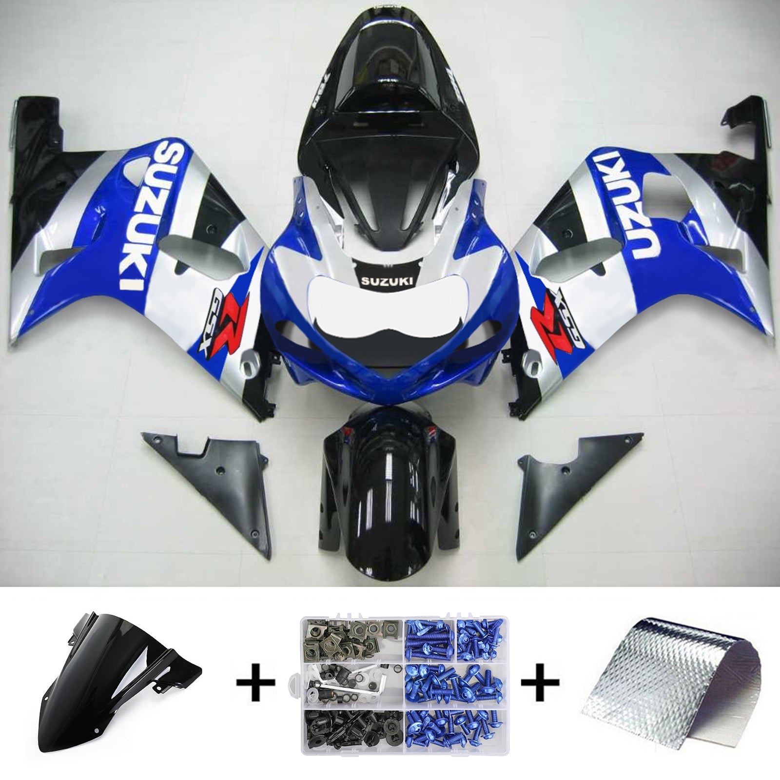 2001-2003 Suzuki GSXR750 K1 Amotopart Kit de carenado de inyección Carrocería Plástico ABS # 110