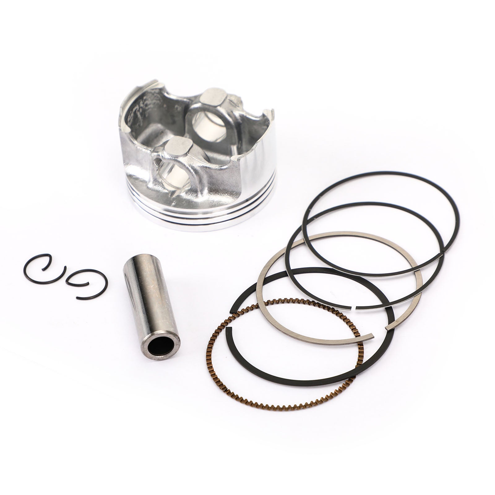 Piston Kit & Rings Set STD +1.00 Fit for Yamaha YZF-R15 FZ 150 155cc 11-18 STD(57mm)1.00MM(58mm)Bore Size Generic