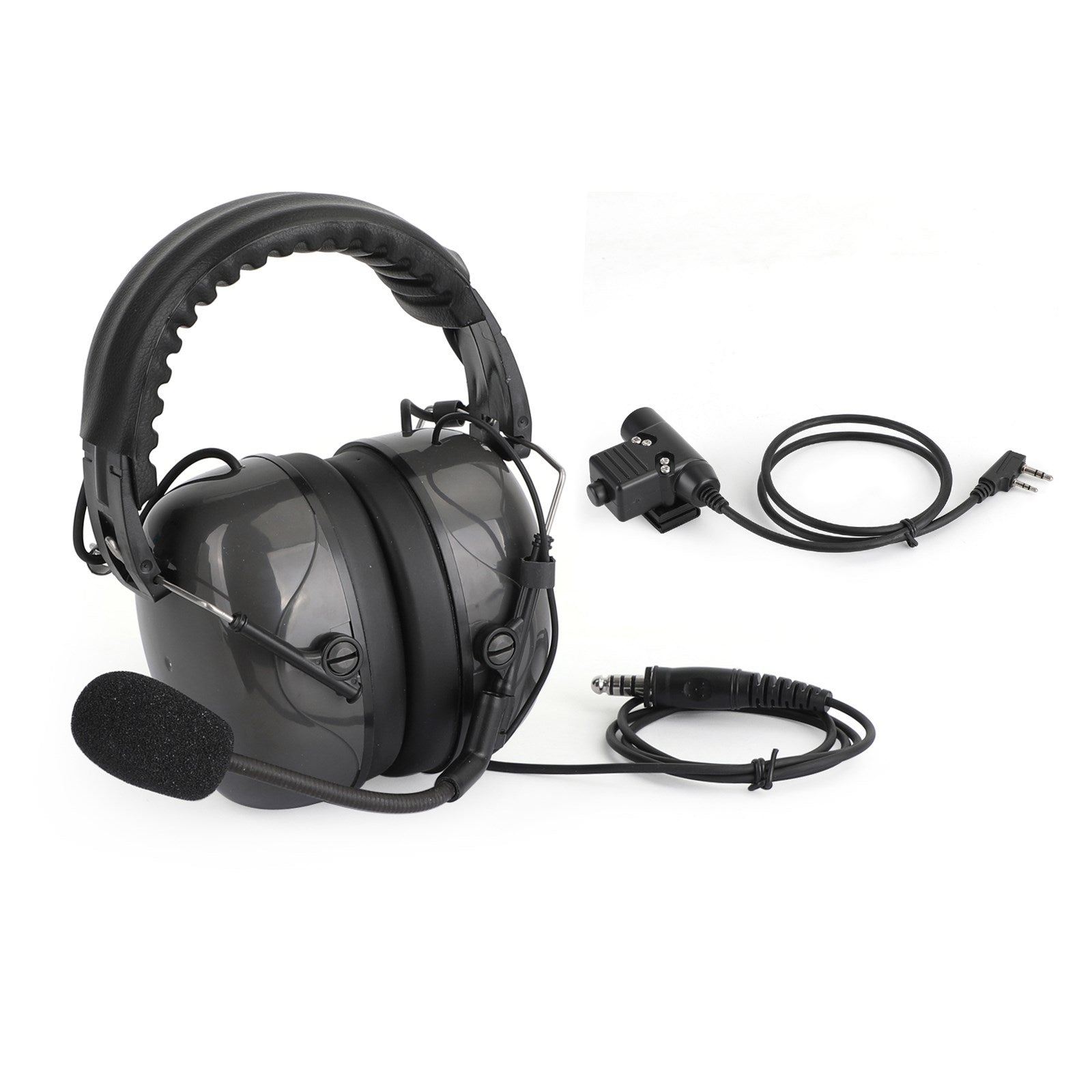 Verstelbare ruisonderdrukkende headset geschikt voor Kenwood BaoFeng TK3107 TK3207