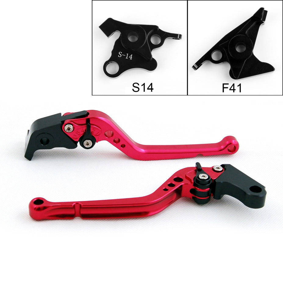 Leviers d'embrayage de frein longs pour Suzuki HAYABUSA/GSXR1300 2008-2014 noir générique