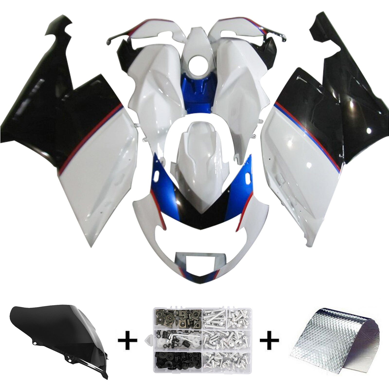 2005-2010 BMW K1200S Kit Carénage Carrosserie Plastique ABS