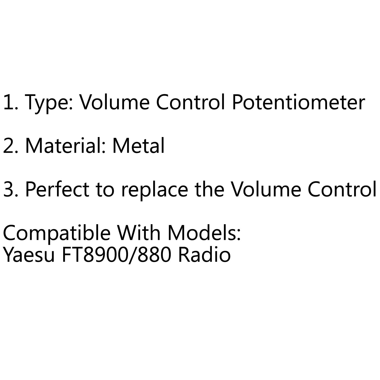 Potentiomètre de commutateur de contrôle de Volume à 8 broches, 1 pièce, pour Radio Yaesu FT8900/880