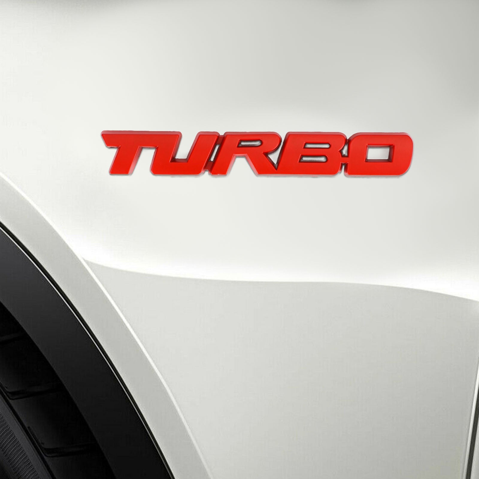 Metal 3D Turbo Logo Car Emblem Badge Sticker Trunk Bumper Decal Silver Generic