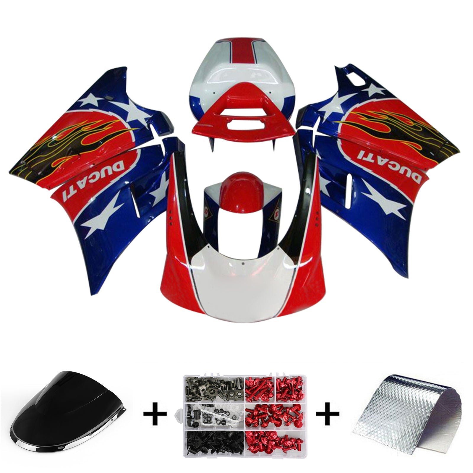 1996-2002 Ducati 996 748 Fairing Kit Bodywork ABS