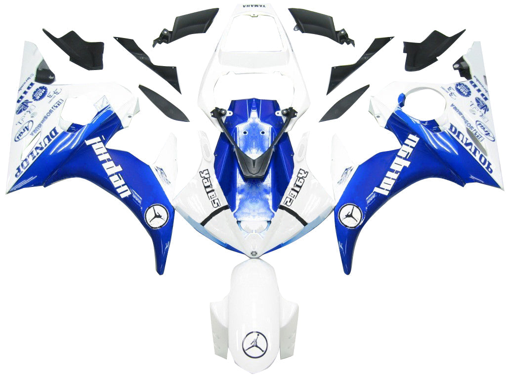 2003-2004 Yamaha R6 & 2006-2009 YZF R6S Fairing White&Blue Kit