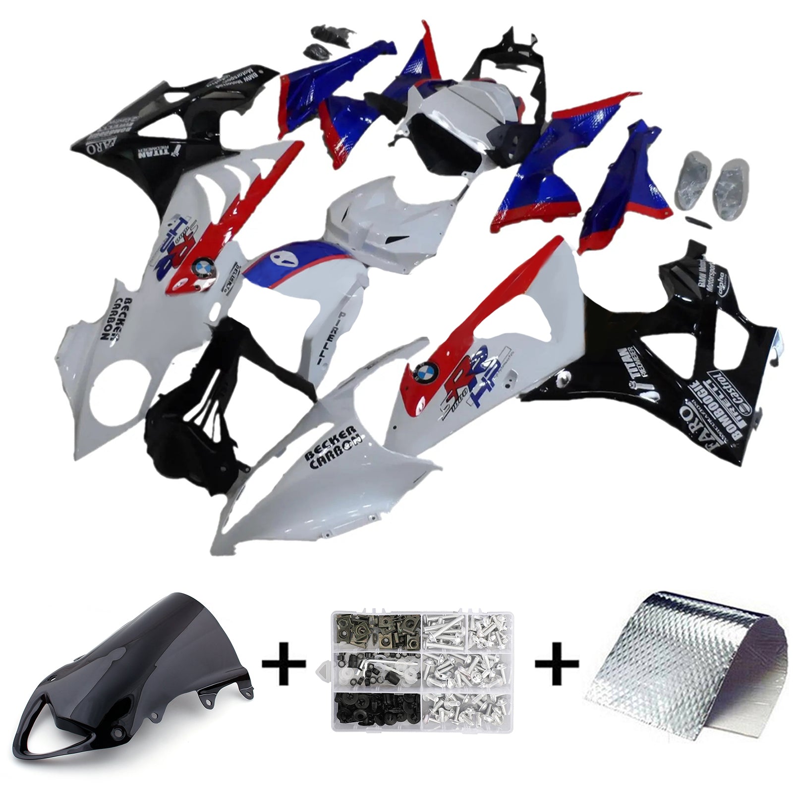 2009-2014 BMW S1000RR Fairing Kit Karosseri Plast ABS