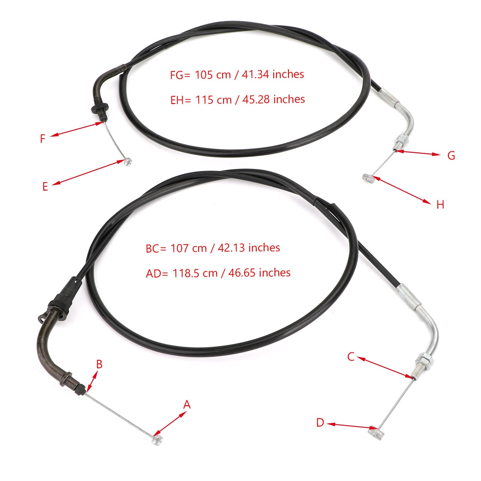 Gaskabel 5PB-26311-10 voor Yamaha V-Star 1100 XVS1100 1999-2011 Generiek