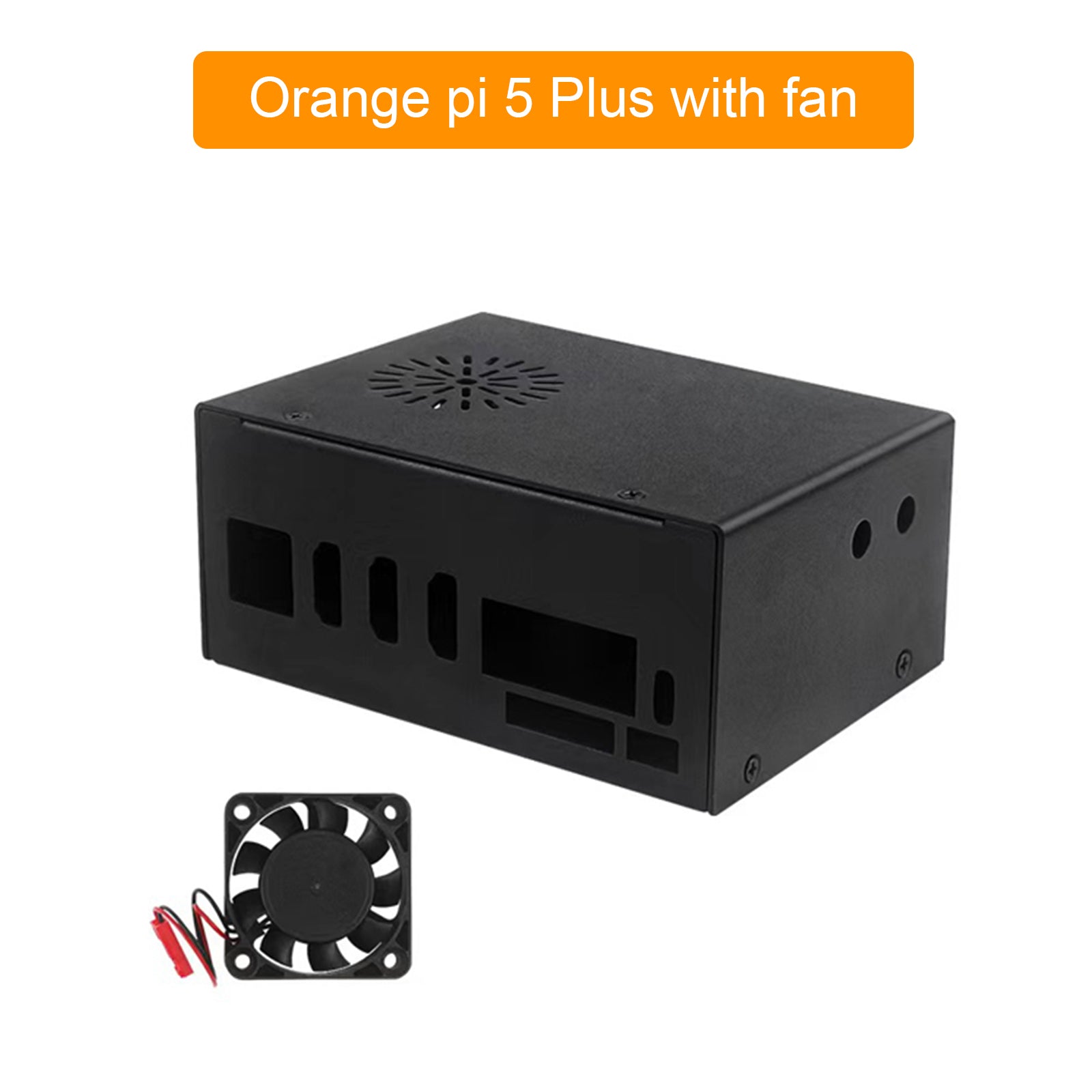 Boîtier de refroidissement en métal pour Orange pi 5 Plus, avec ventilateur et antenne externe WIFI