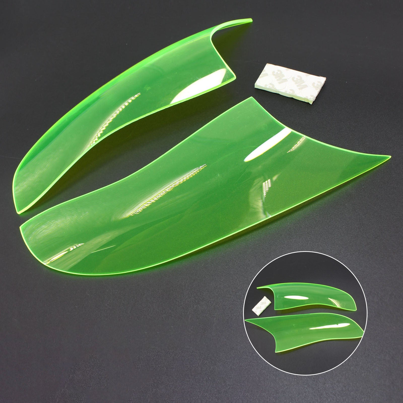 Front Headlight Lens Protection Cover Fit For Kawasaki Zx-10R Zx 10R 16-18 Smoke Generic