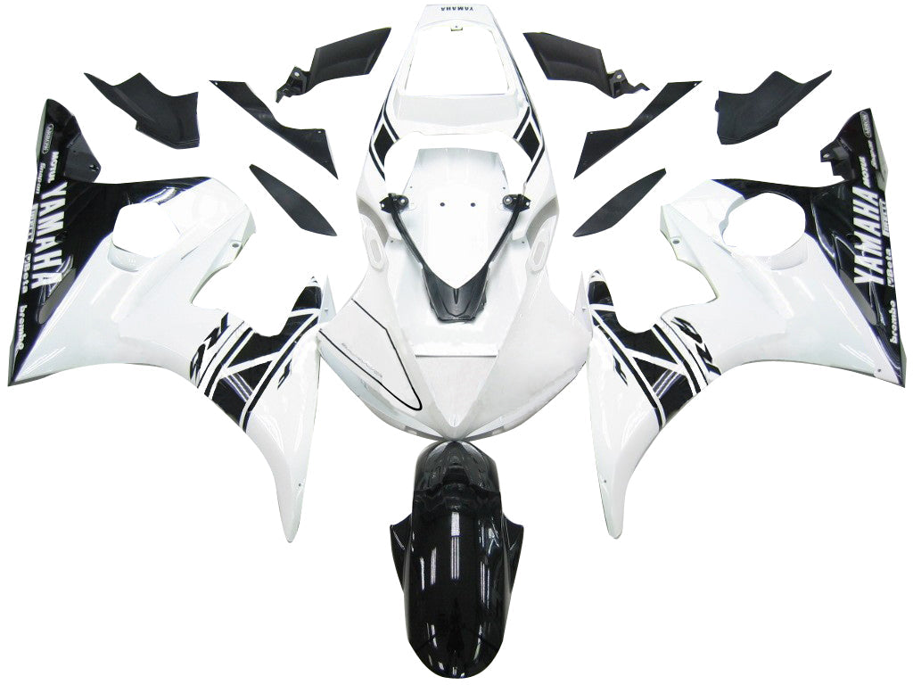 2003-2004 Yamaha R6 & 2006-2009 YZF R6S White Multi Color Fairing Kit