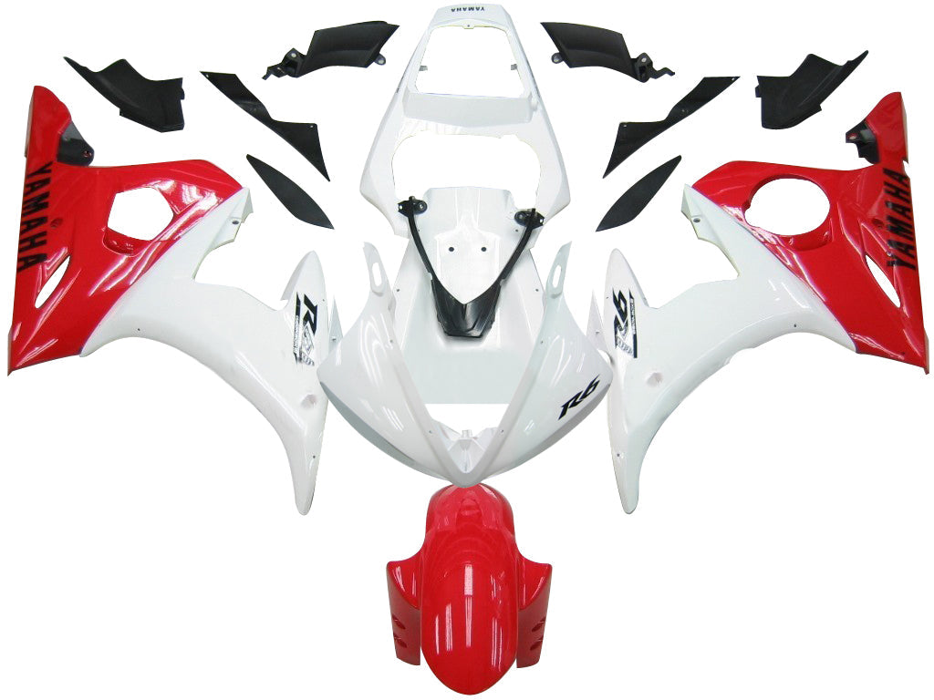 Kit de carénage multicolore blanc Yamaha R6 2003-2004 et YZF R6S 2006-2009