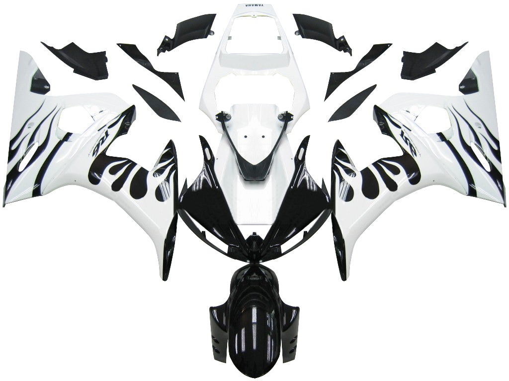 2005 Yamaha YZF 600 R6 Amotopart Injection Fairing Kit Bodywork Plastic ABS #6