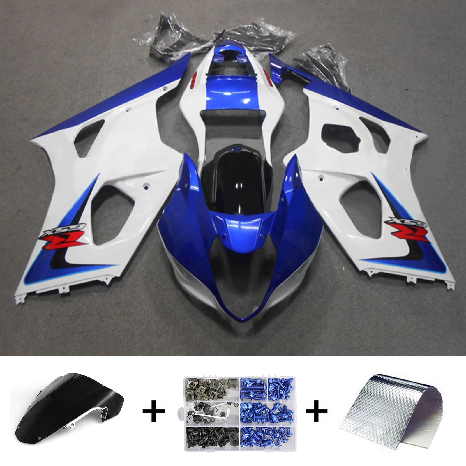 2003-2004 Suzuki GSXR1000 K3 Injection Fairing Kit Karosseri Plast ABS