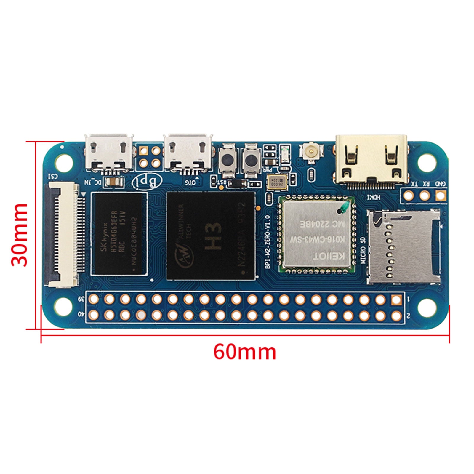 Carte de développement Zero Quad Core, ordinateur monocarte pour Banana Pi, BPI-M2