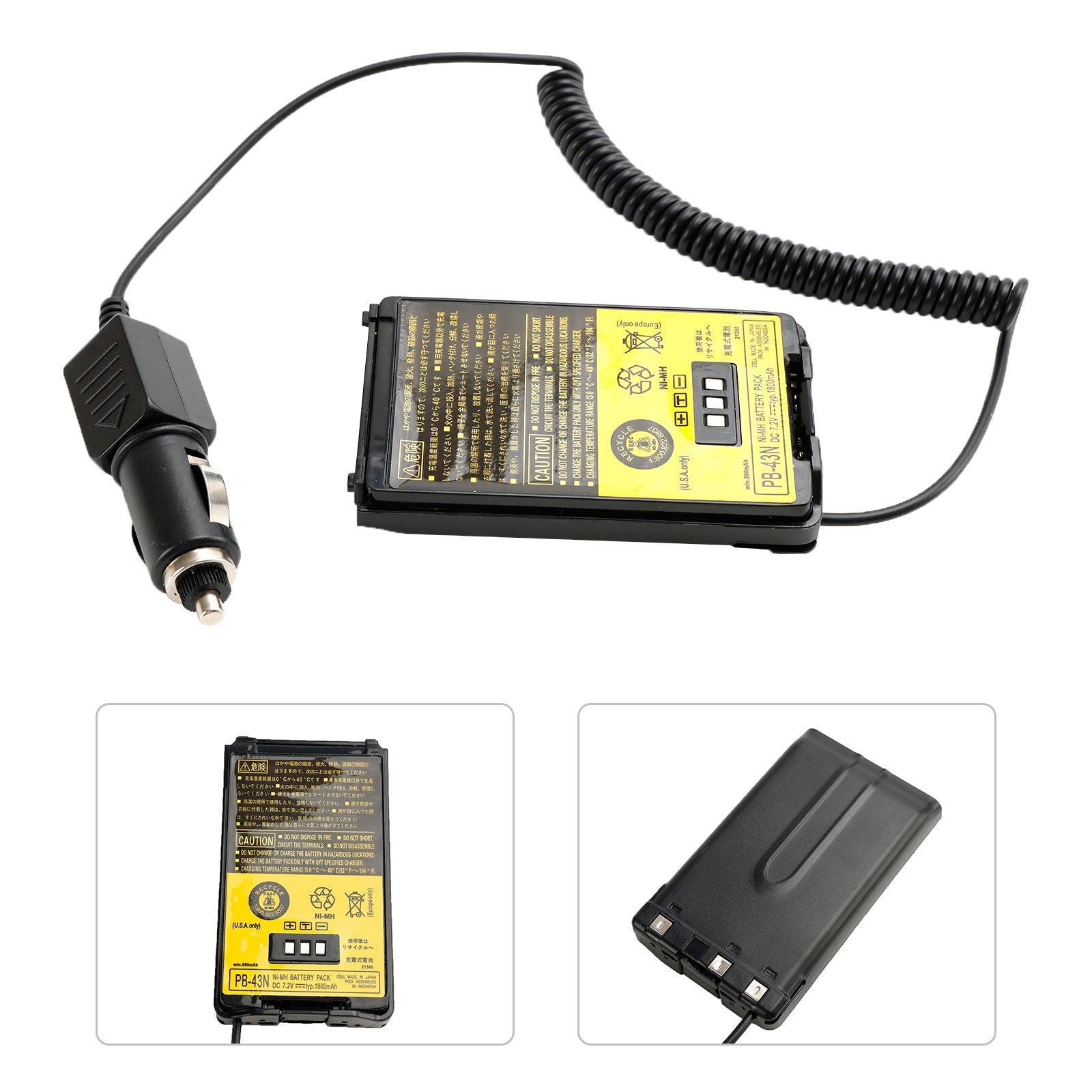 Autolader Batterij Eliminator Adapter voor Kenwood TH-K2AT K4AT K255A K2ET Radio