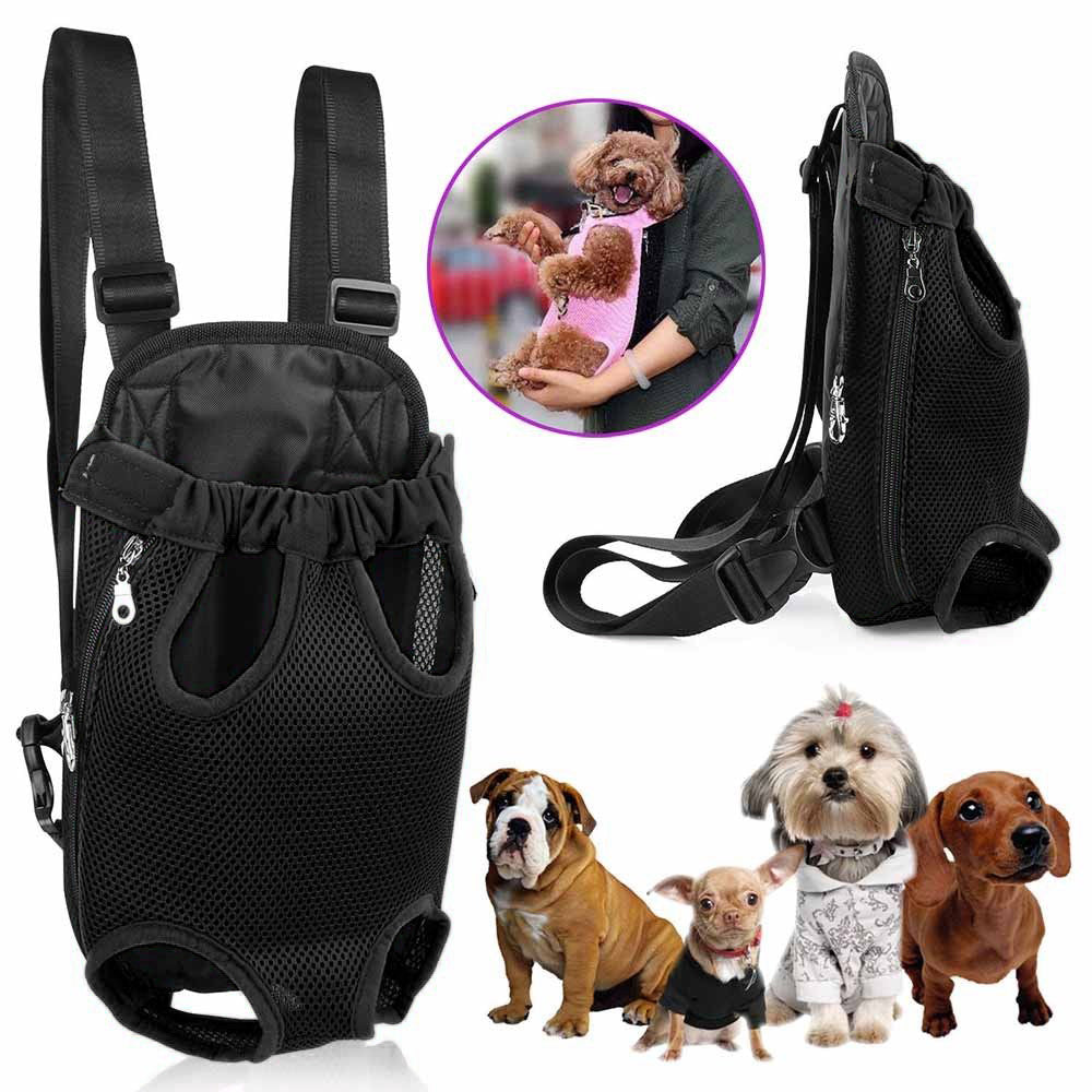 Portable Mesh Pet Dog Carrier Puppy Backpack Travel Carrying Bag Shoulder Bag