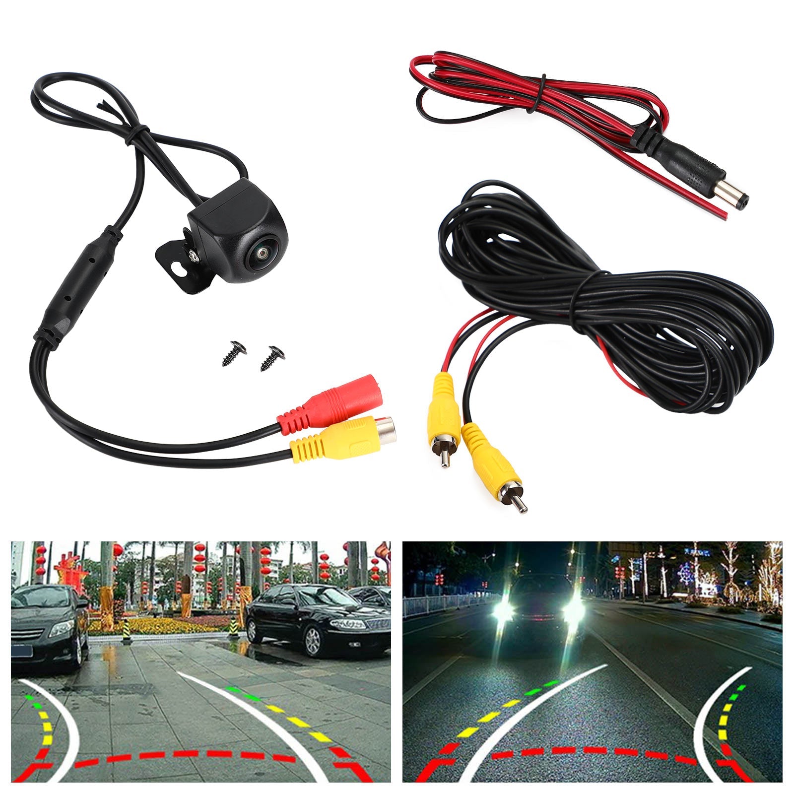 Dynamic Trajectory Parking Line Truck SUV Car Backup Night View Rear View Camera