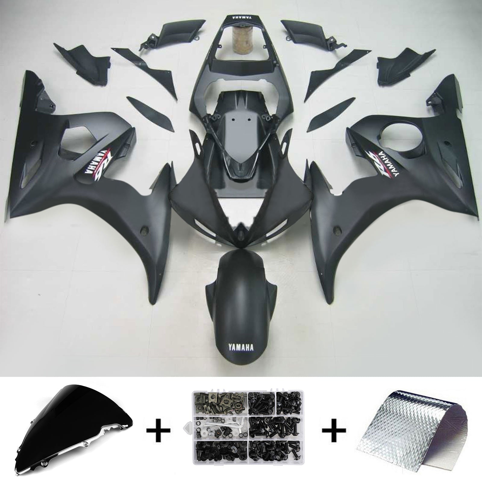 2003-2004 Yamaha YZF 600 R6 2006-2009 R6S Amotopart Injection Fairing Kit Bodywork Plastic ABS #125