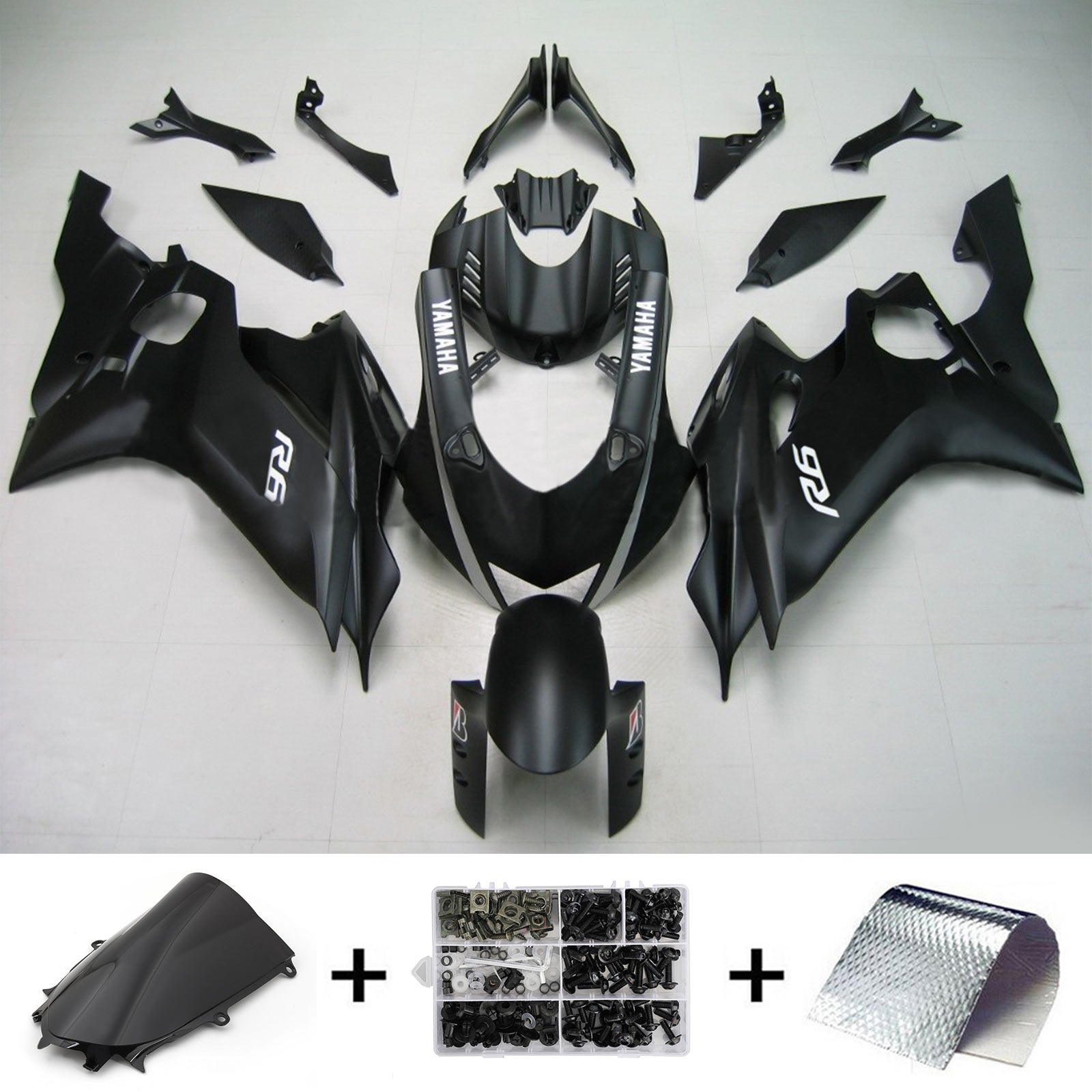 2017-2020 Yamaha YZF 600 R6 Kit de carénage d'injection carrosserie plastique ABS #101