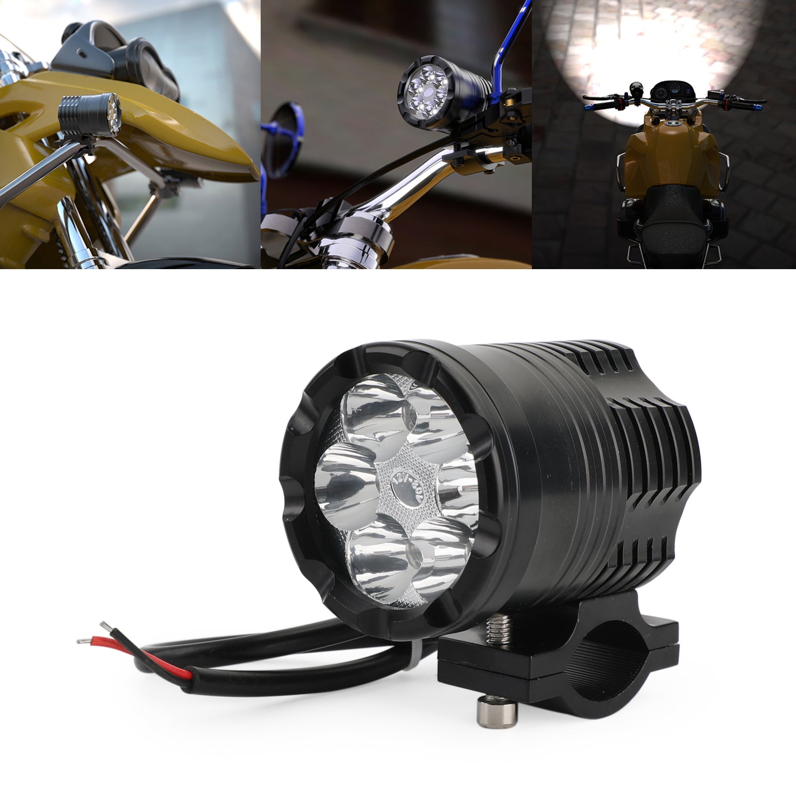 6X Electric LED Bicycle Motorcycle Light Bike Front Lamp Waterproof Headlight Generic