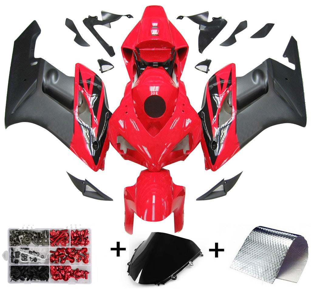 2004-2005 Honda CBR1000RR Black Red Fairing Kit