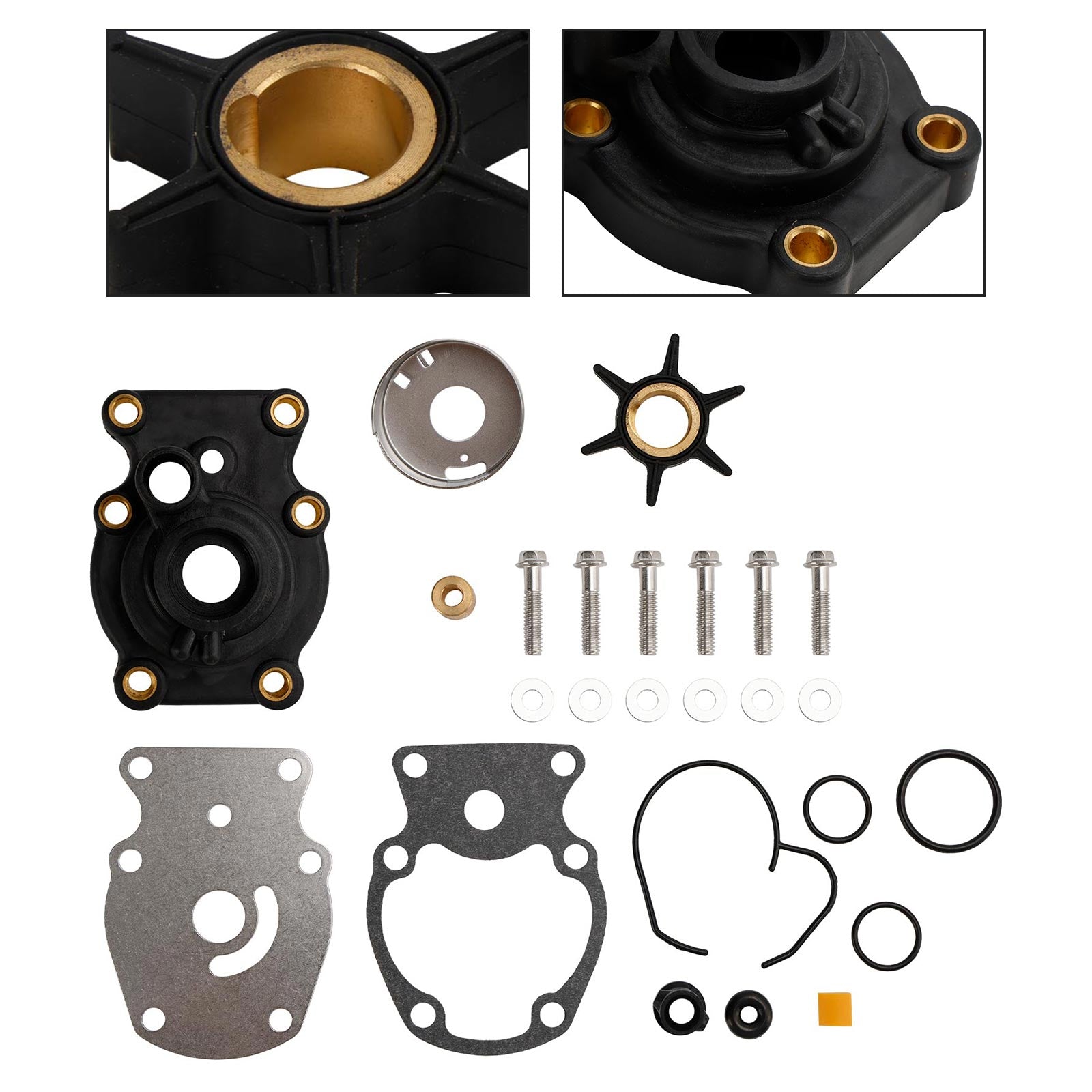 Water Pump Impeller Kit for Johnson Evinrude 25 30 35HP Outboard 0393630 0393509