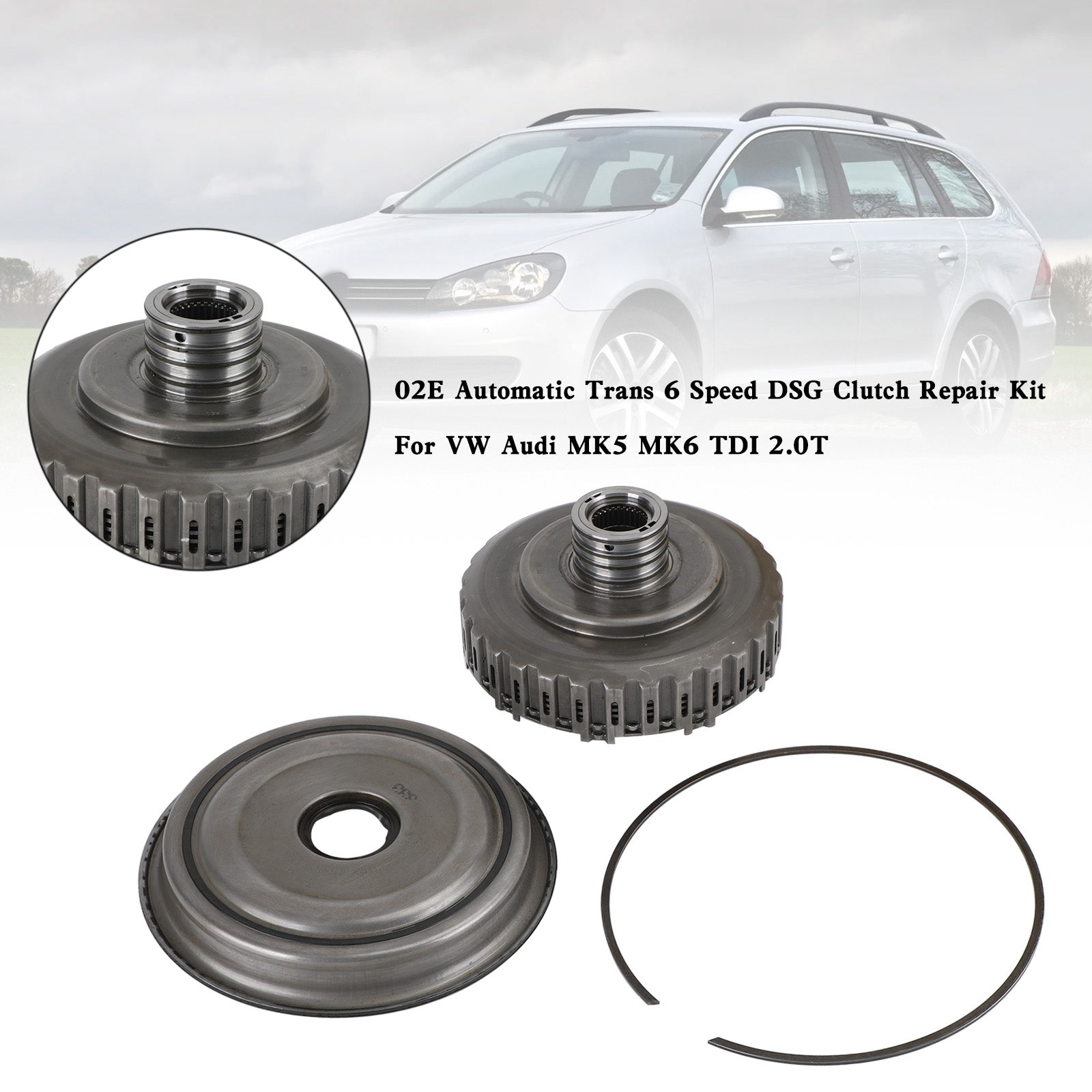 2008-2013 Audi TT Convertible MK2 2.0T 02E Automatische Trans 6 Speed ​​DSG Koppelingsreparatieset 02E398029 02E398998