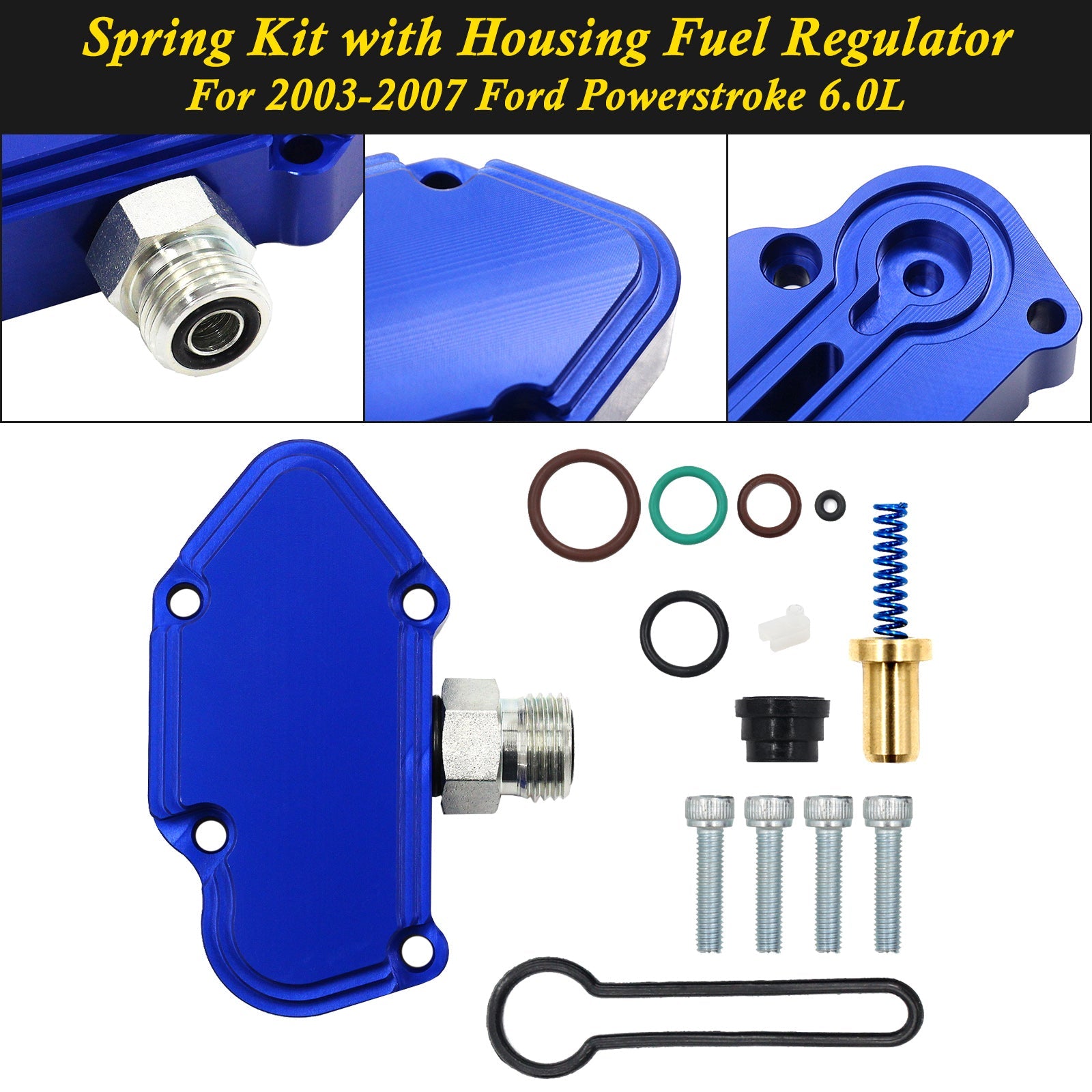 Ford Powercourse 6.0L 2003-2007 Kit de ressorts bleus avec boîtier régulateur de carburant