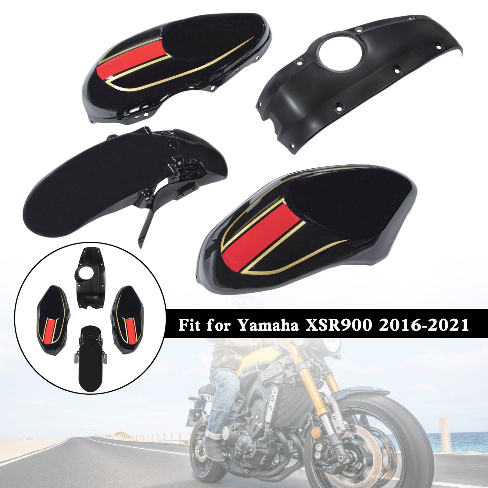 2016-2021 Yamaha XSR900 injectie ABS kunststof carrosseriekuipset 001 #