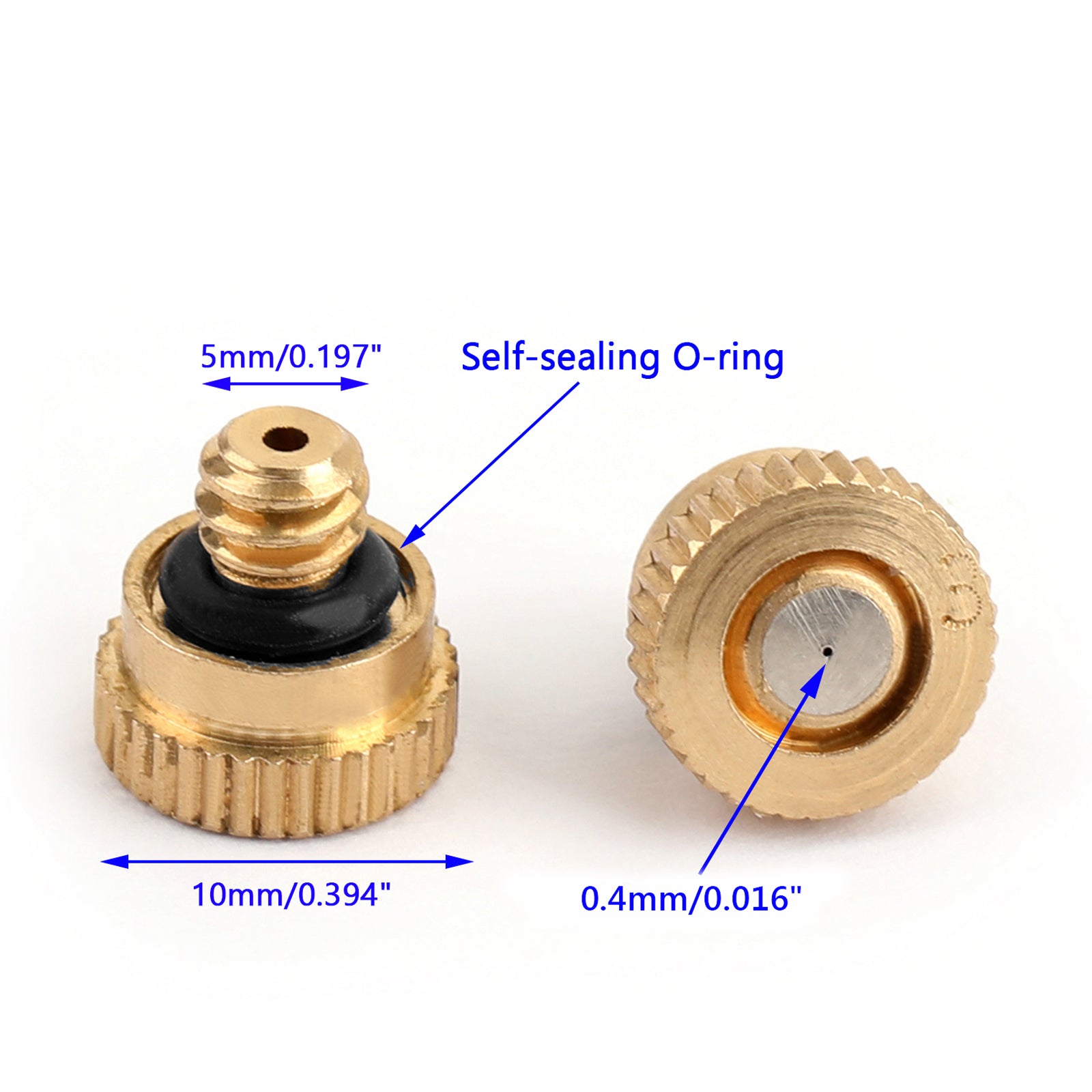 10-50 stuks Messing Vernevelingssproeiers Water Mister Strooi Voor Koelsysteem 0.016"