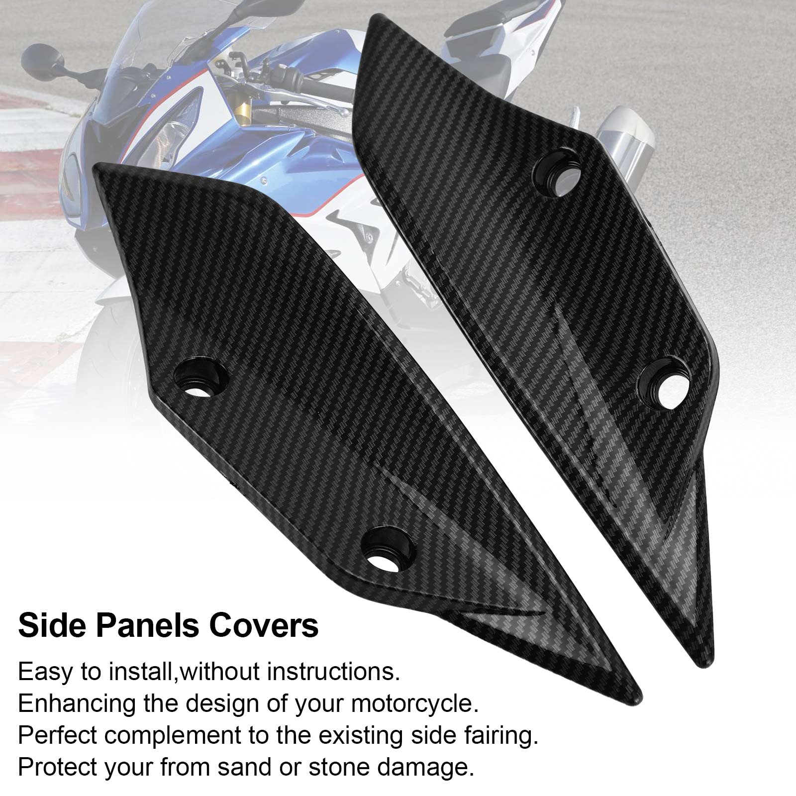 Side Trim Insert Cover Panel Fairing Cowl For BMW S1000RR 2009-2014 Carbon Generic