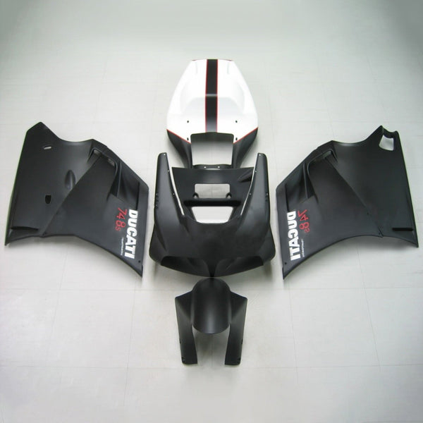 Kit de carénage Amotopart Ducati 1996-2002 996/748 noir blanc