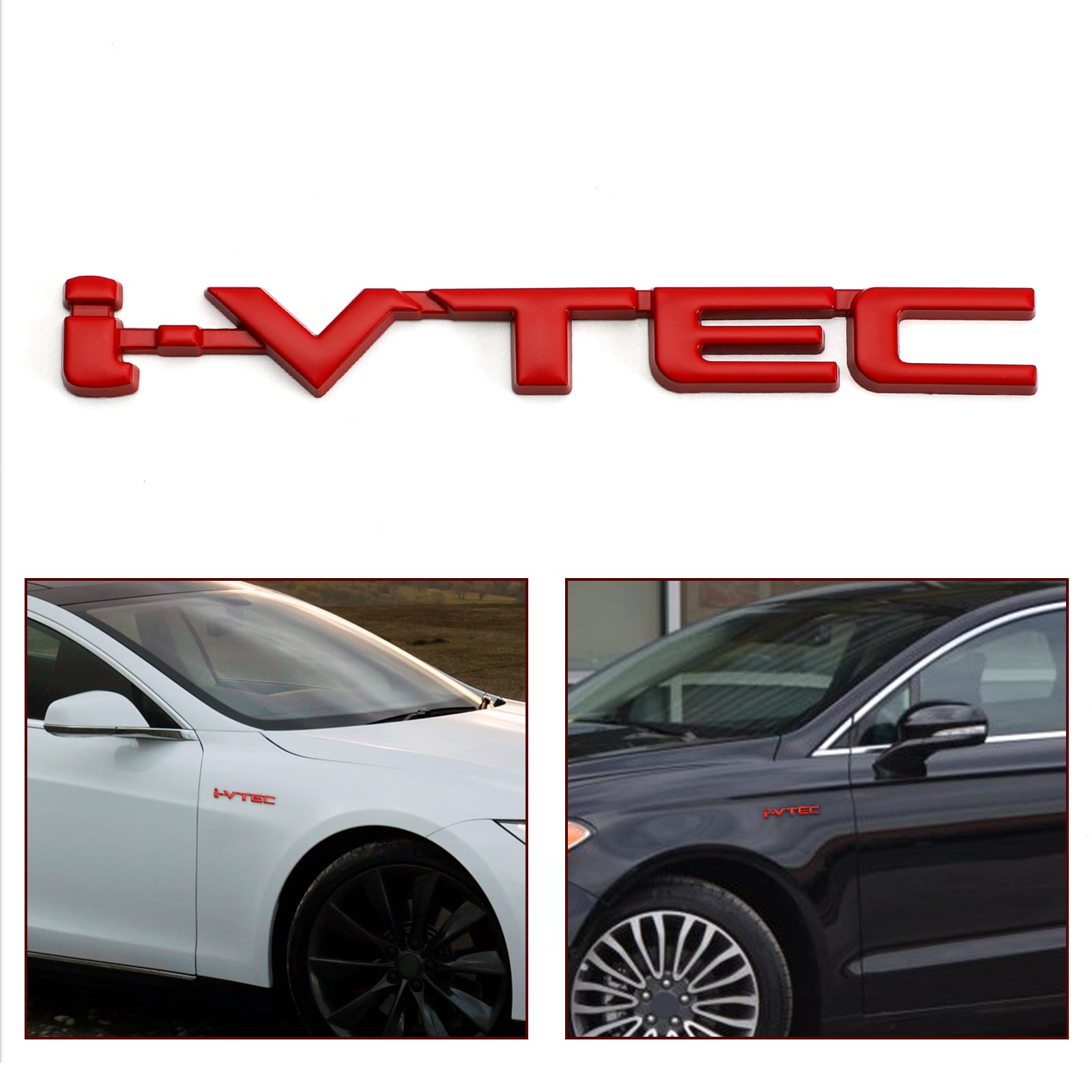 3D Métal i-VTEC Coffre De Voiture Arrière Turbo Fender Emblème Badge Autocollants Argent Générique