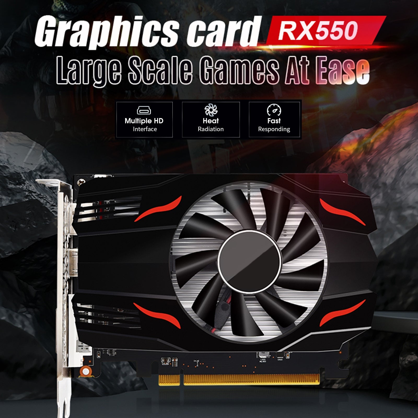 RX550 DDR5 4G grafische kaart Onafhankelijke grafische kaart HD-display-interface