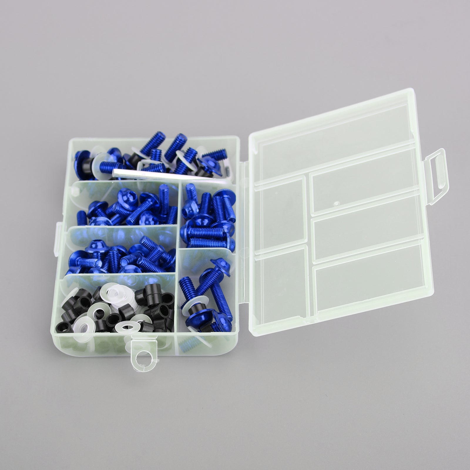 158pcs Motorbike Blue Fastener Clip Screw Kit Windscreen Fairing Bolt Universal