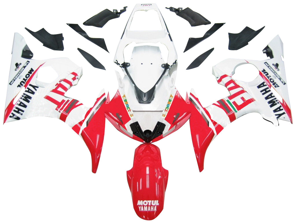 Kit de carénage rouge et blanc Yamaha R6 2003-2004 et YZF R6S 2006-2009