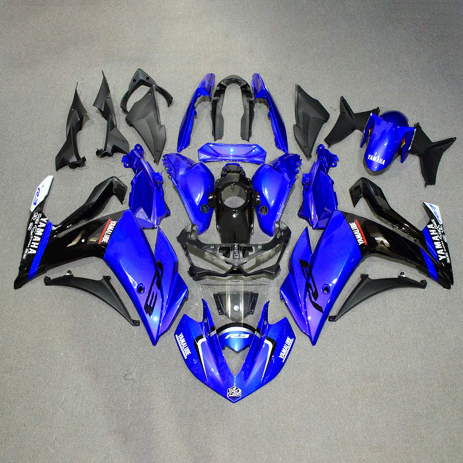 2014-2018 Yamaha YZF R3 & 2015-2017 YZF R25 Blue Black Fairing Kit