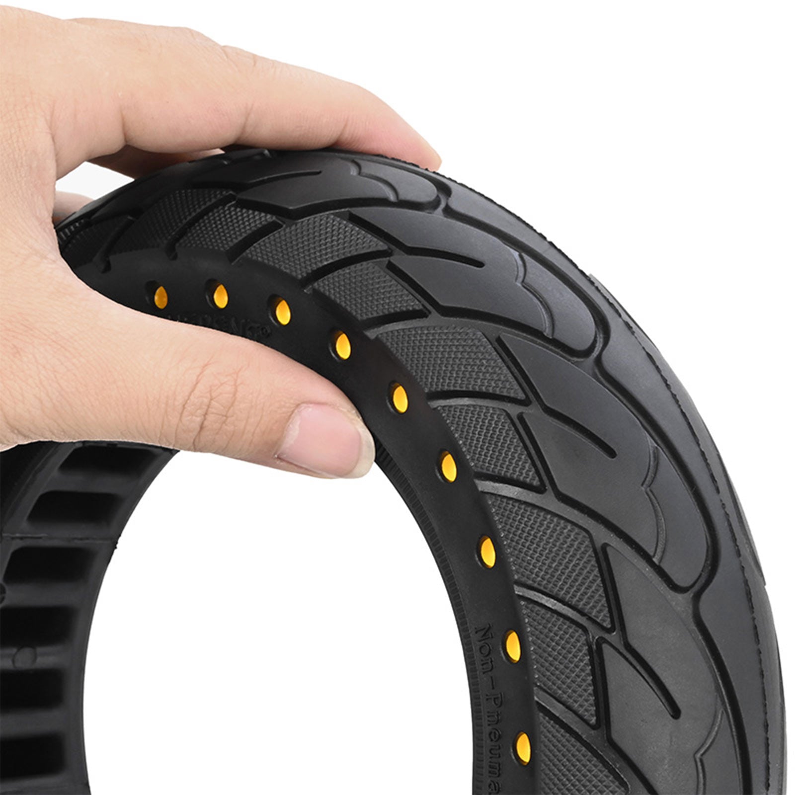 10x2.5 Rubber Solid Tire 60/70-6.5 for Ninebot Max G30 Honeycomb Tyre Replace