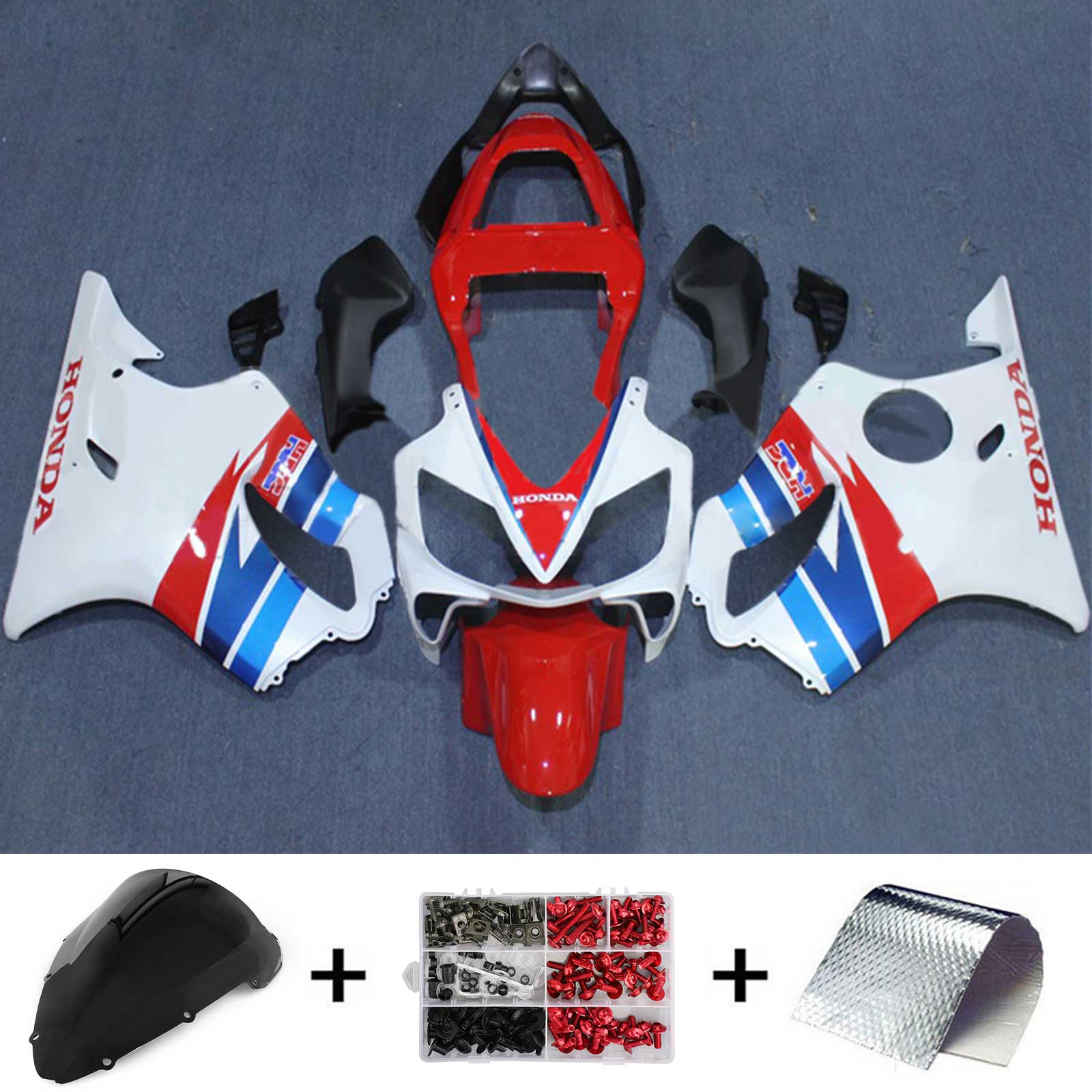 2001-2003 Honda CBR600 F4i Injection Fairing Kit Bodywork Plastic ABS#136