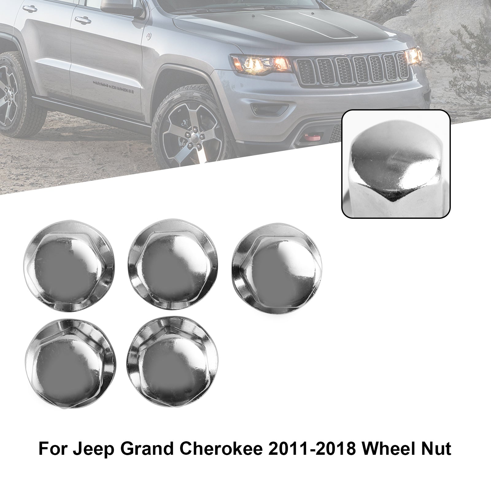 5 pièces écrous de roue adaptés à Ram 1500 pour Jeep Grand Cherokee Wrangler 2012-2018 14x1,5