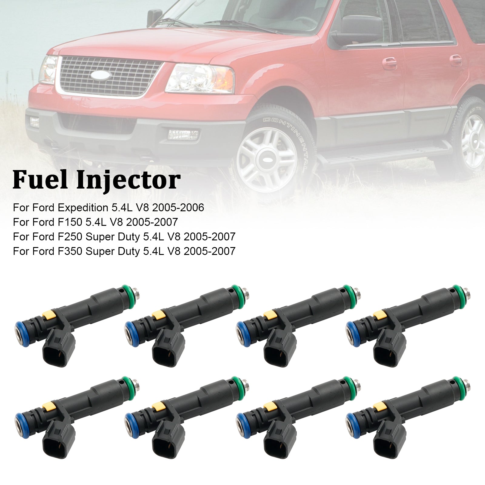 8PCS Fuel Injector Fit Ford F150 F250 F350 Expedition Super Duty 2005-2007 5.4L