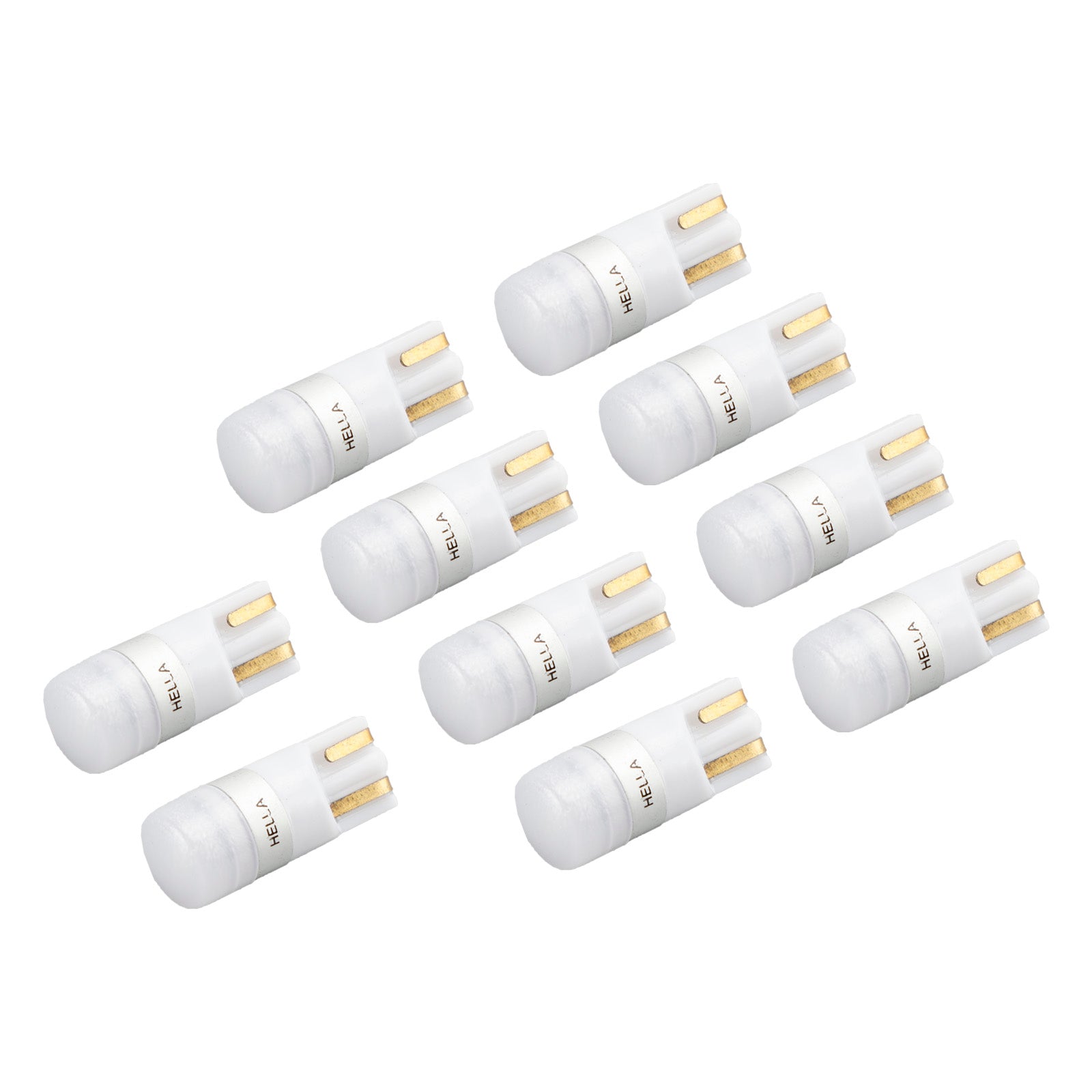 10X pour ampoules LED HELLA 158W LED/T10W5 12V 1WW2 .1X9.5D 6000K