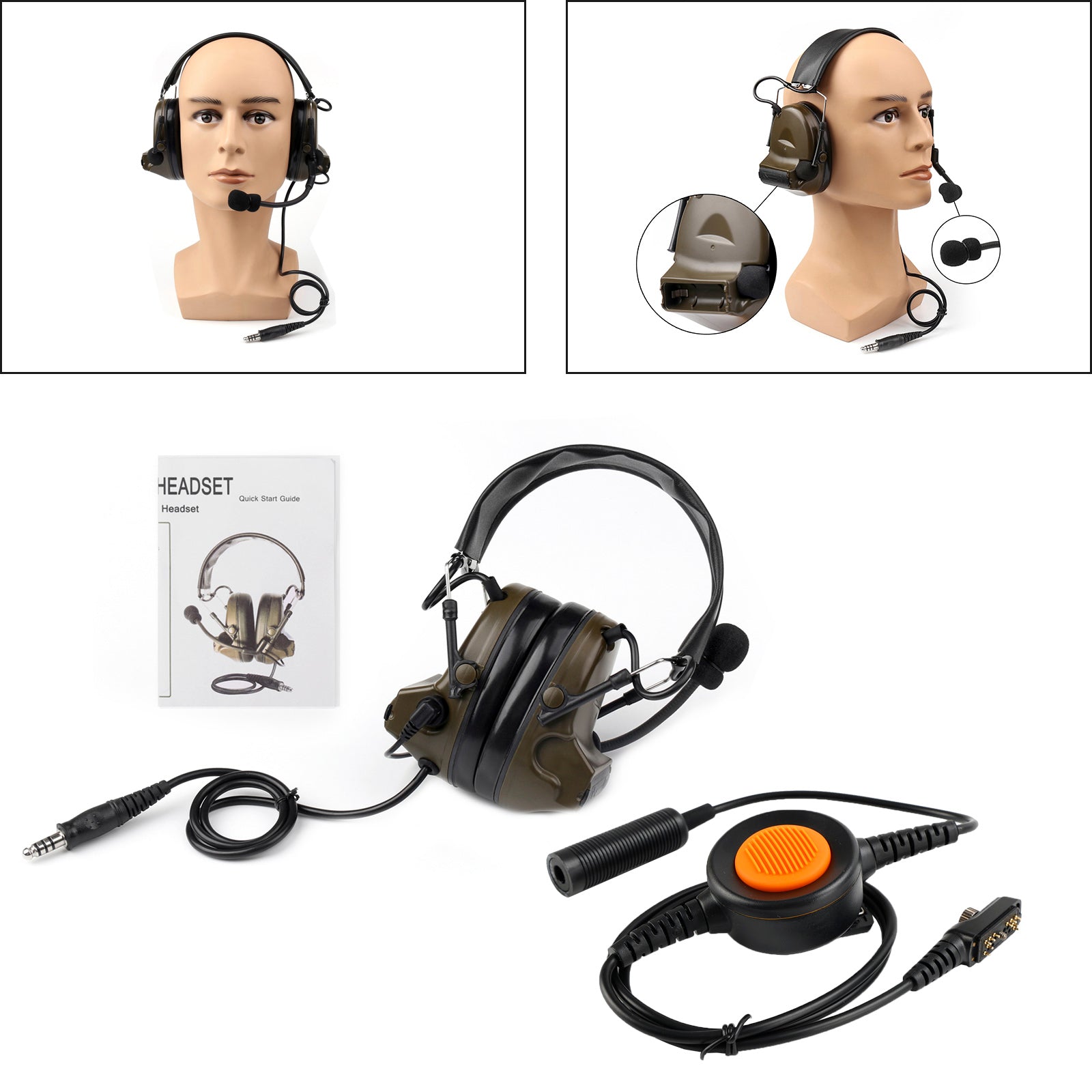 Z Tactical H50 Headset Voor Hytera PD780/780G/700/700G/580/788/782/785 Radio