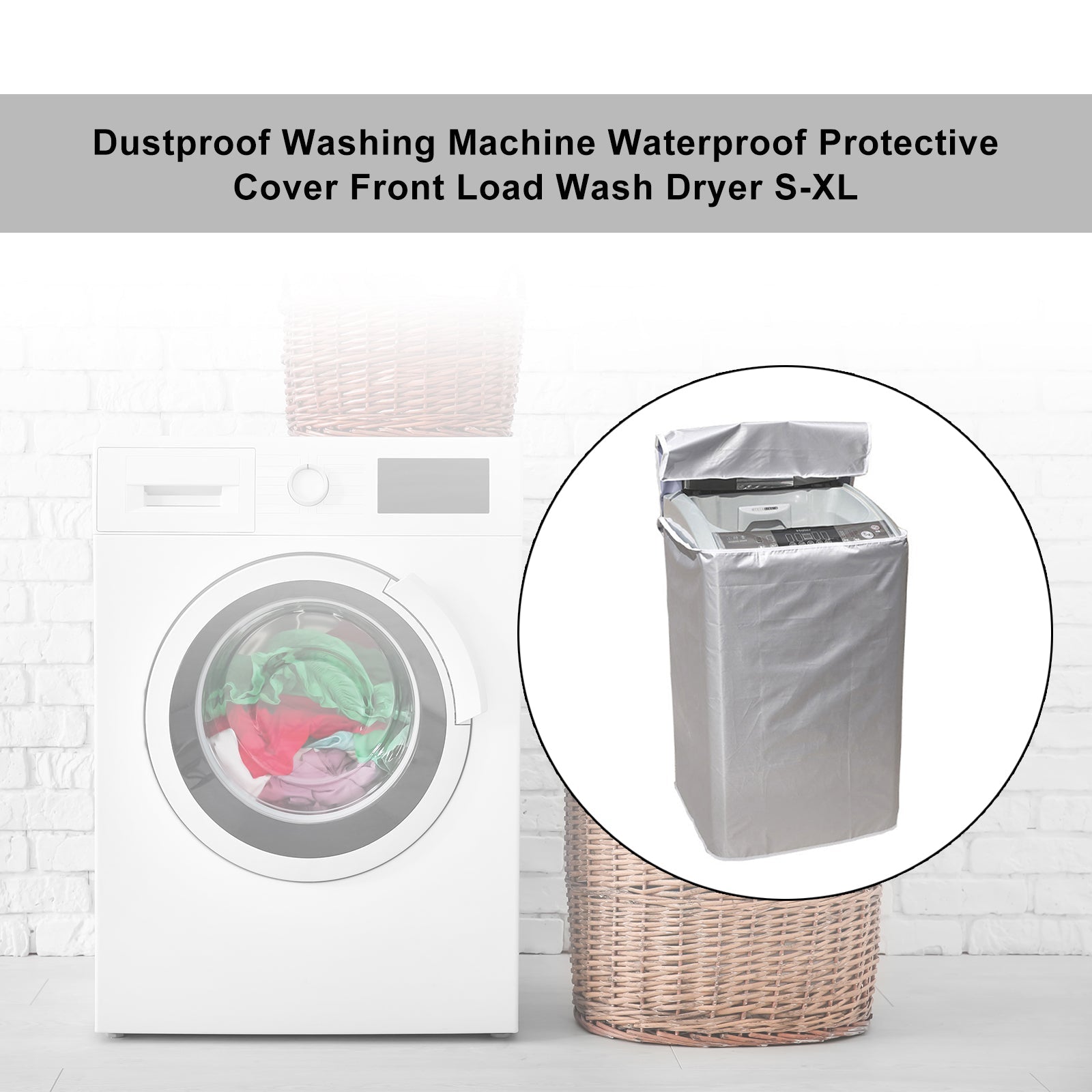 Stofdichte wasmachine waterdichte beschermhoes voorlader wasdroger S-XL