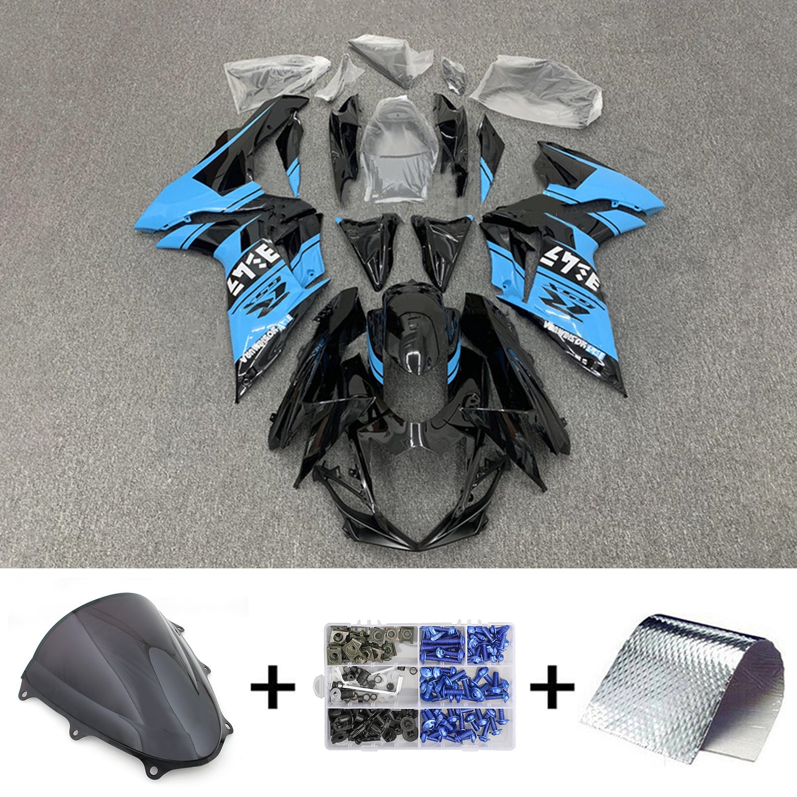 2011-2024 Suzuki GSXR 600/750 K11 Kit de carénage d'injection Amotopart carrosserie plastique ABS #101